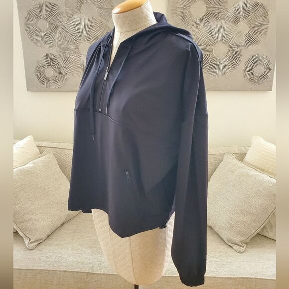 Ideology  Cropped Quarter-Zip Hoodie sz Lg - Picture 5 of 12